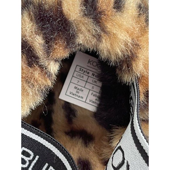 Women’s Slippers Size 7 Koolaburra FUZZ'N II CHEETAH Strappy Sandal - Picture 10 of 12
